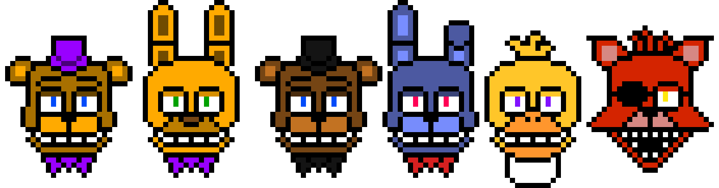 FNAF 2 Un-Withered Animatronics V5 [King Squid Edit]