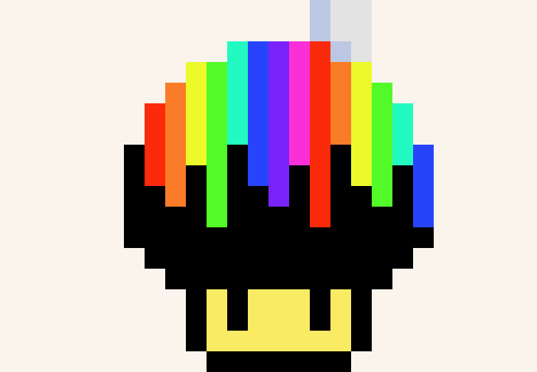 [c589a3] rainbow mushroom