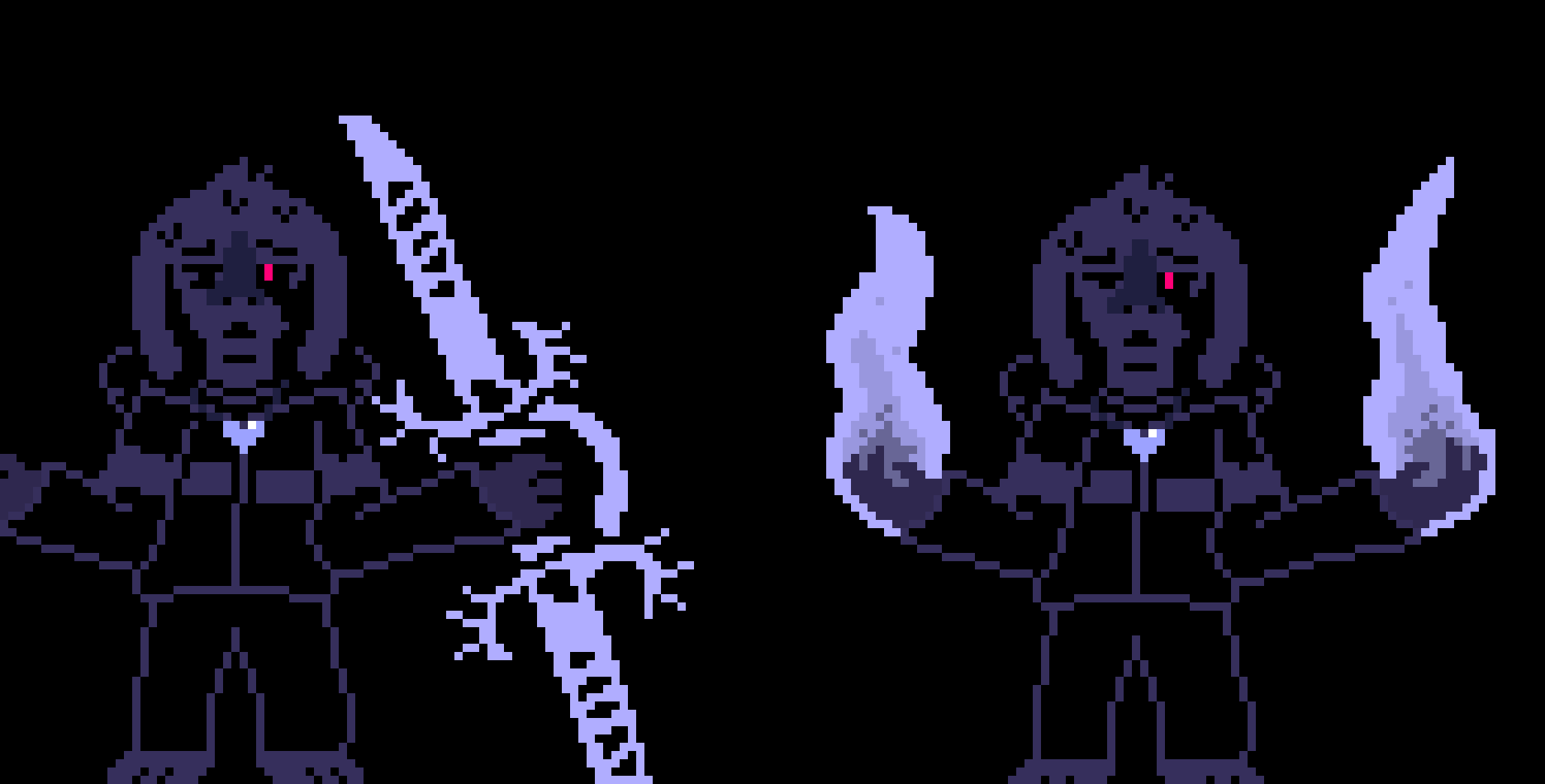 Chaos saber, duel wield fire ball goat boi