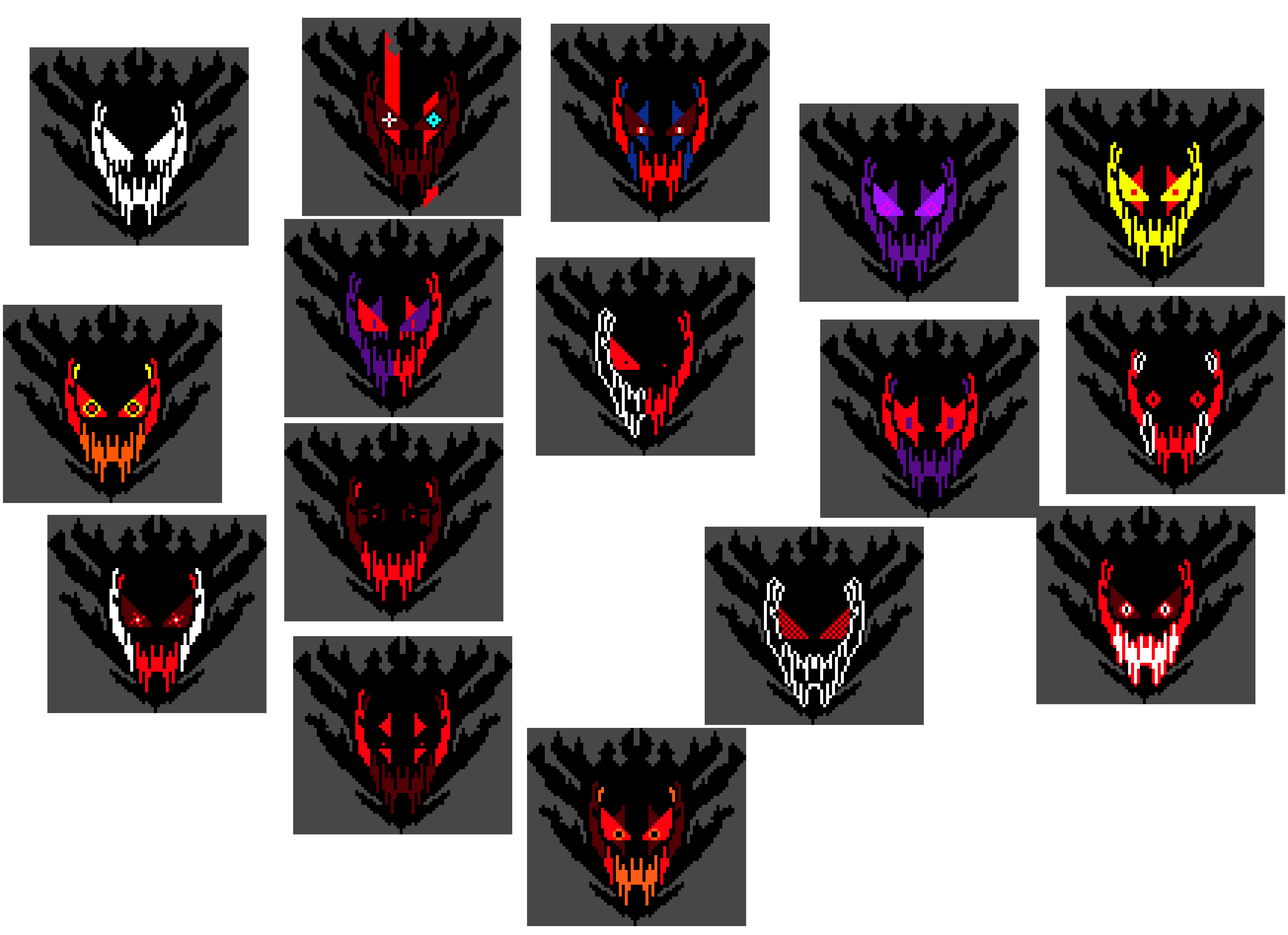 [3e8ccc] Every evolved DragX0n gaster blaster form/head