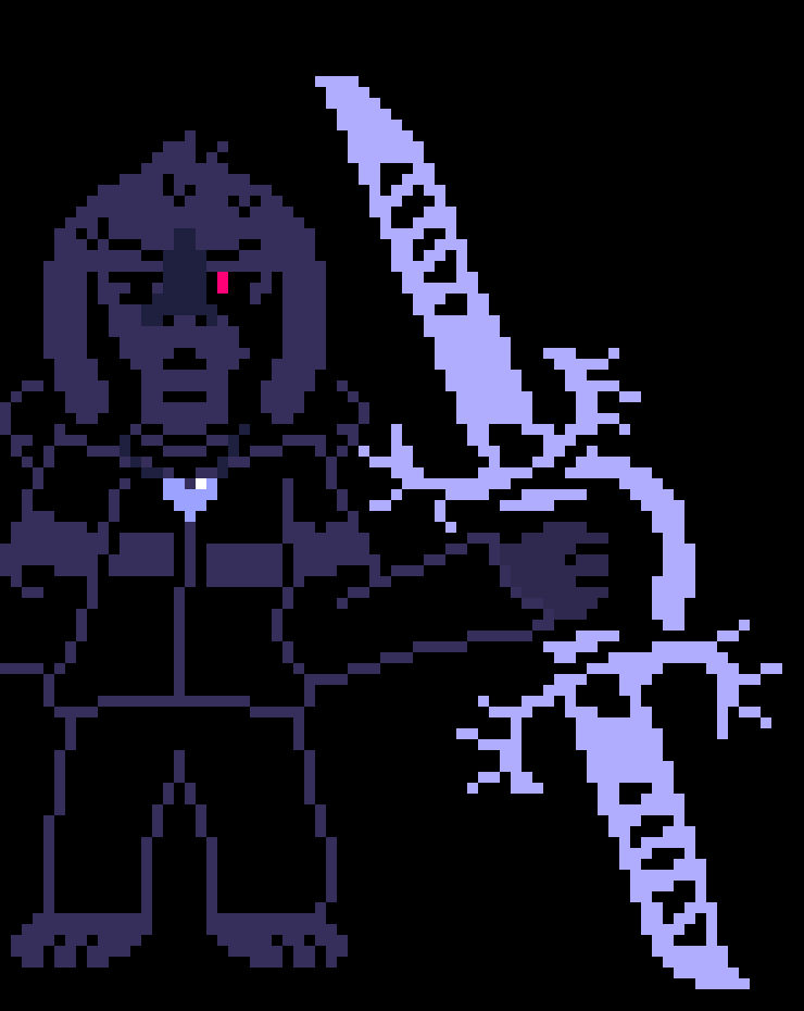 [c91422] *Summons a duel bladed chaos saber and strikes tim*