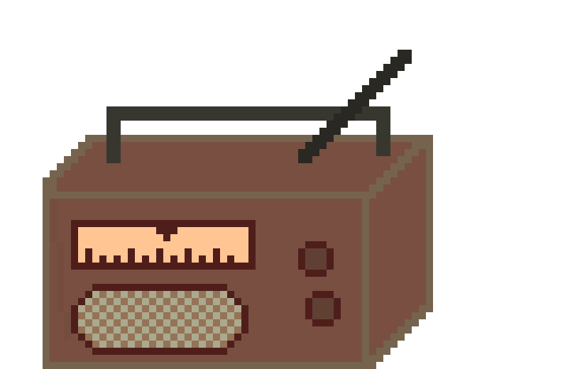 [7b7bce] -his soul comes out of the radio and into him-