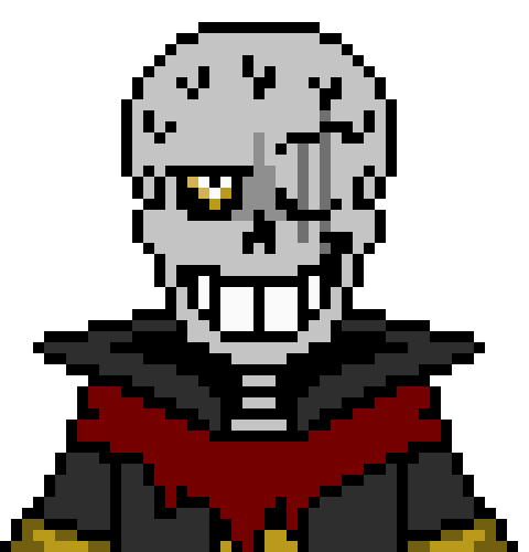 [6c26bc] Skarskull the Skeleton (After Joining Skully's and Luna's Murderous Dusty Rampage) - Undertale AU OC Phase 1.5