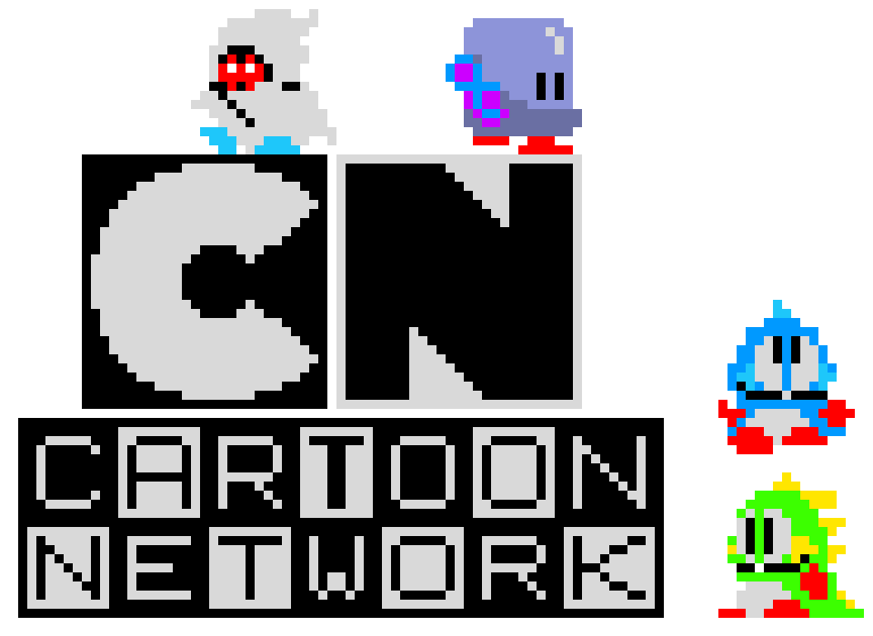 [e47b97] Cartoon Network + Bubble bobble characters