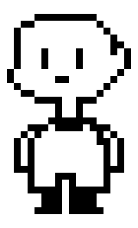 Undertale human child pixel sprite base