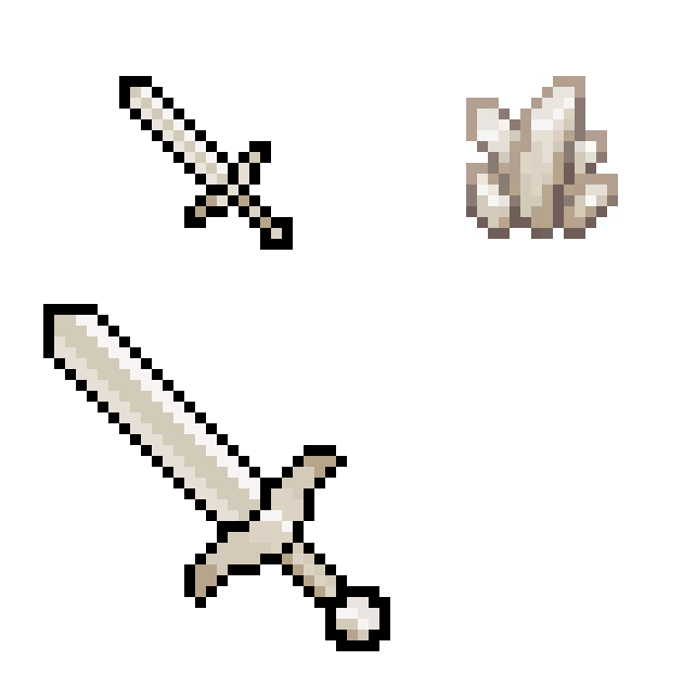[37ffc6] Quartz Minecraft Sword