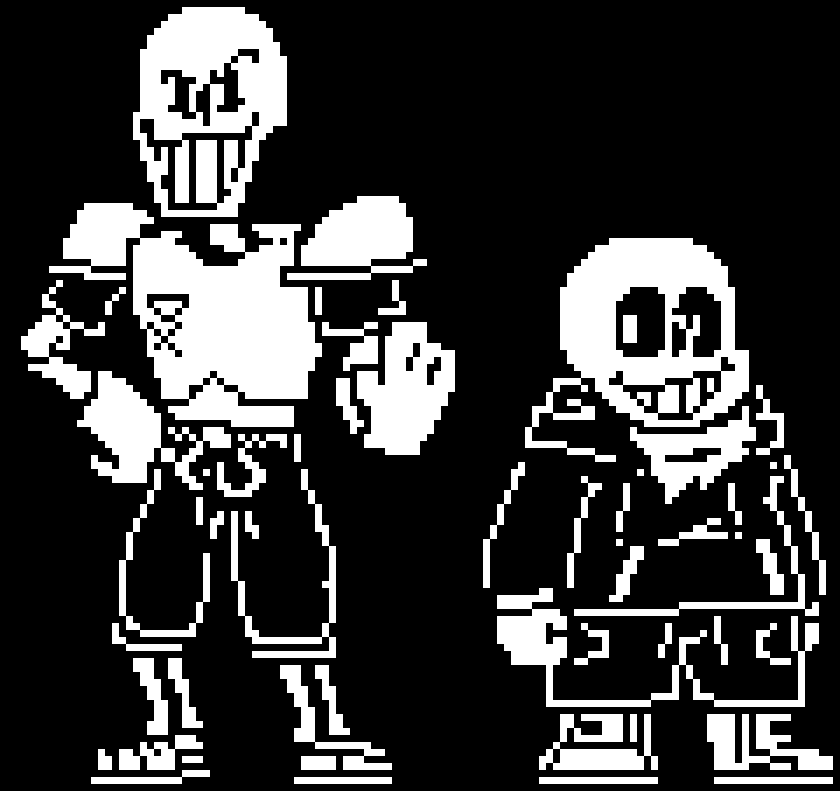 Sans runker guy and Papyrus funker gal but swapped but not but actually but actually not but actually is - K.Vargas