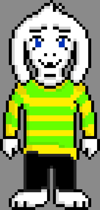 Undertale Colored Asriel Battle Sprite