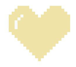 [ececcc] Pastel Yellow Heart