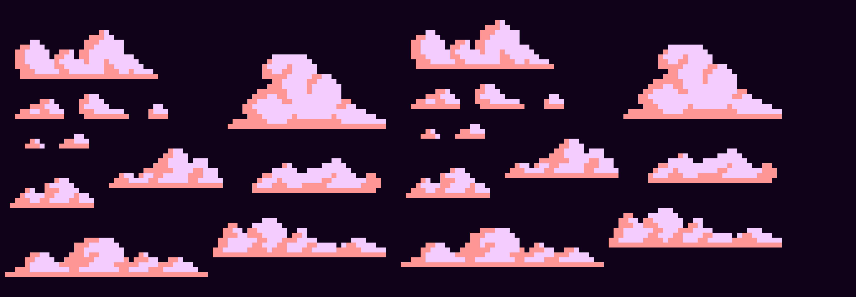 [9664c4] Clouds pixel art