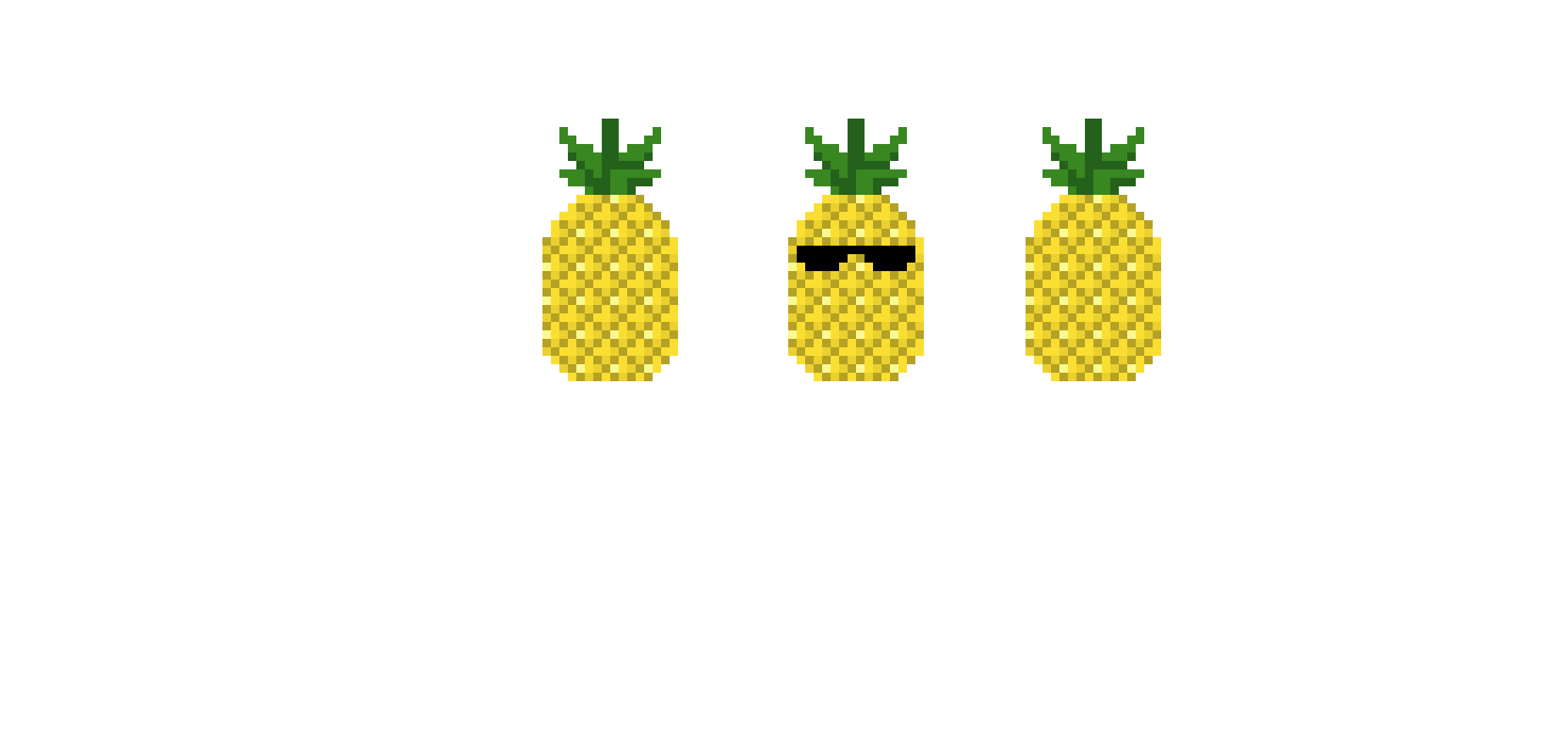 [9664c4] Ananas - Pixel Art