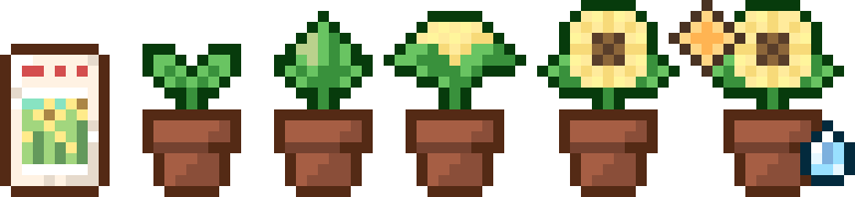 [9b9cad] Sunflower Pixel Art