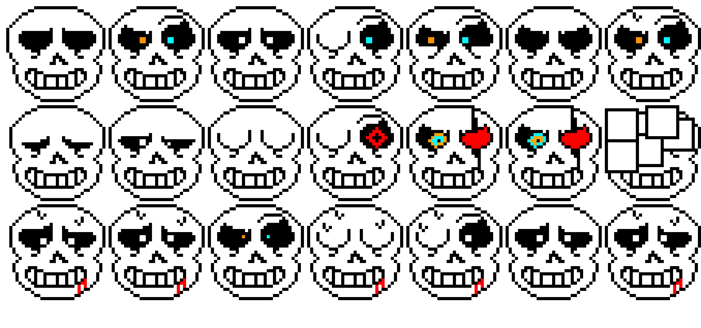 Sans The Skele Sprite Sheet Head