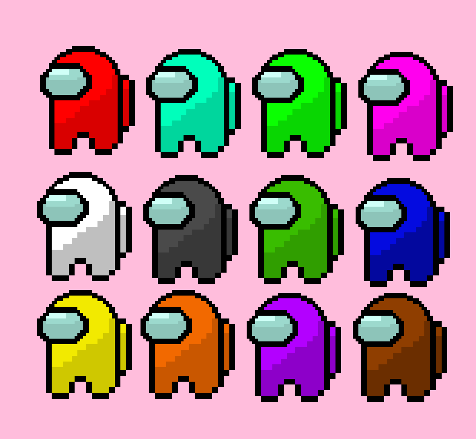 [acbc50] does anyone wanna be a mini crewmate? you can color the emotions of the color mini crewmate you choose