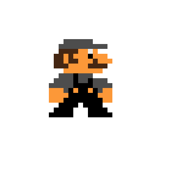 [18210e] Mario black and white Sprite