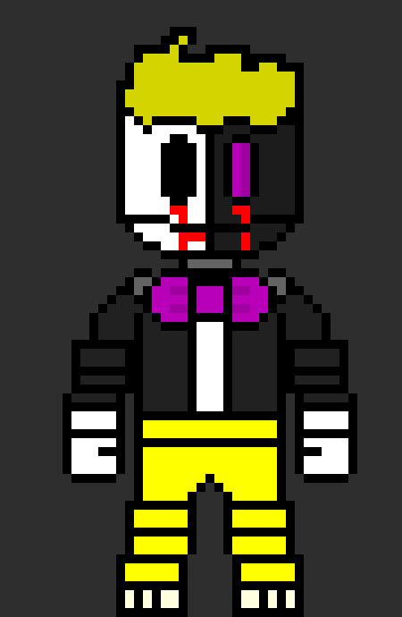 [812b32] bleeding from slash because there was a dead child in the suit* heh funny, same also don't do that - Molten the Robot!