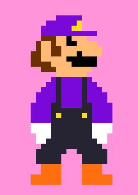 Mario in Waluigi's Costume