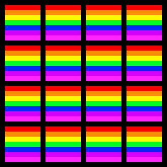 [ff2bda] Rainbow boxes