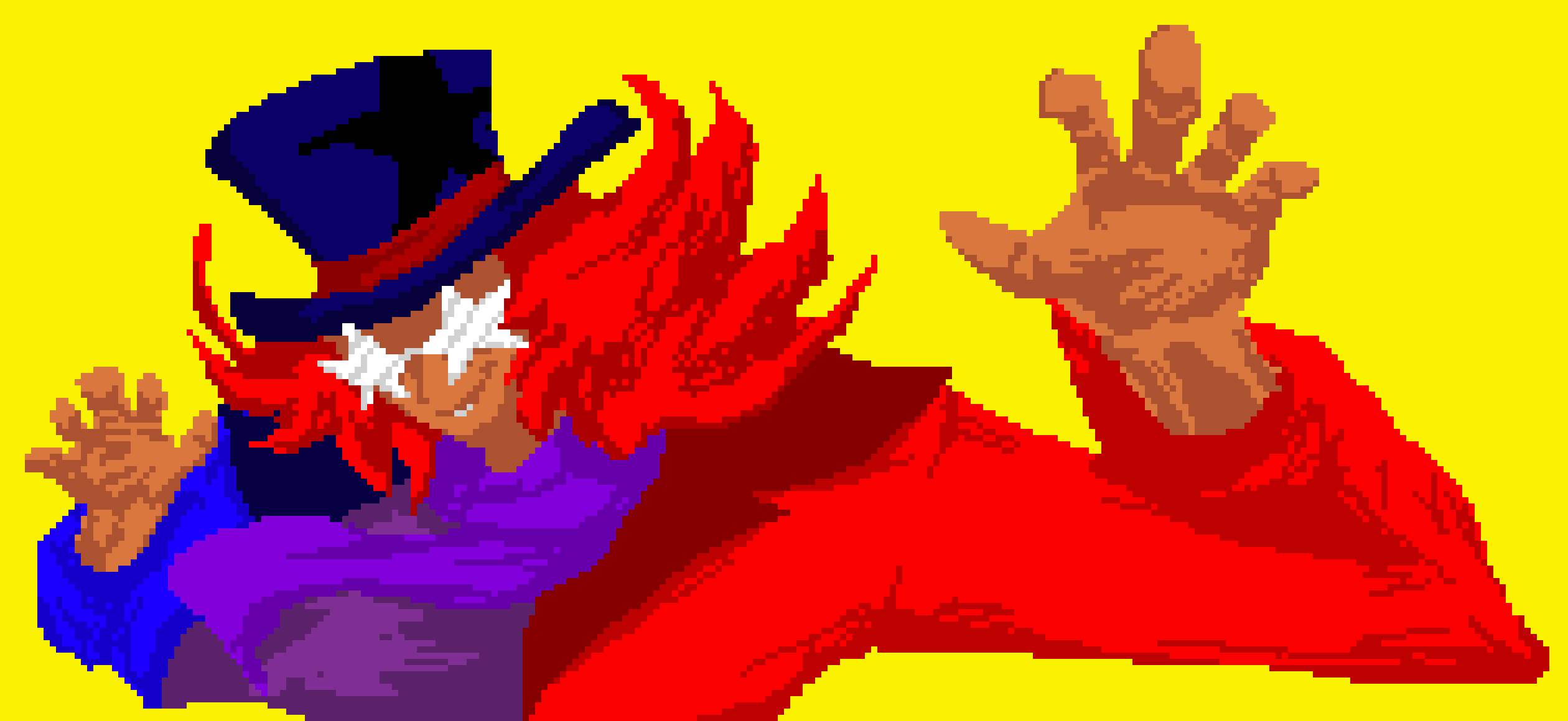 [90dac8] Its why I made him the villain, cause only he would make a giant fool of himself to entertain himself and his audience. He had fun, was theatrical, and made a fool of himself and everyone.