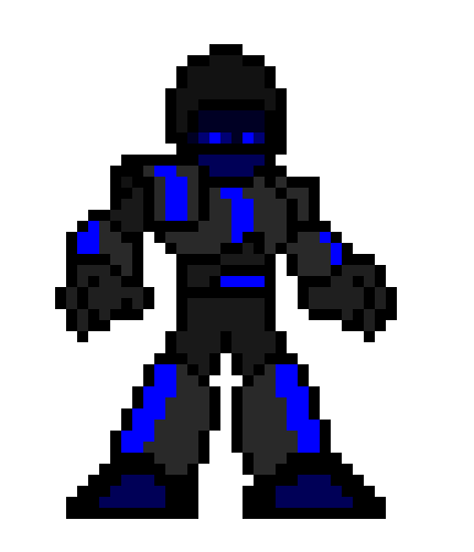[614b5c] Chaos blue pixelated