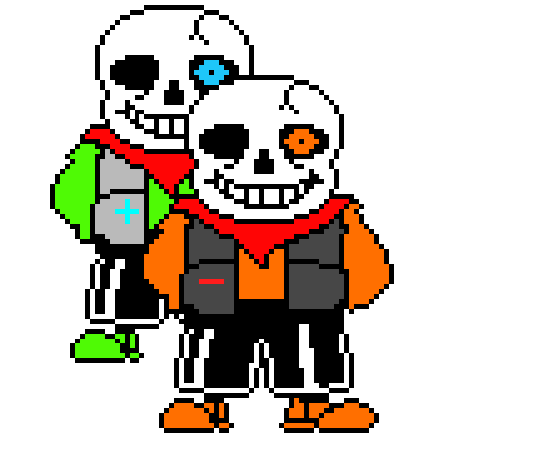 [acbc50] Positive Tale Sans Sprite Is Behind Negative Tale Sans Sprite Ready To Kill Negative Tale Sans Sprite