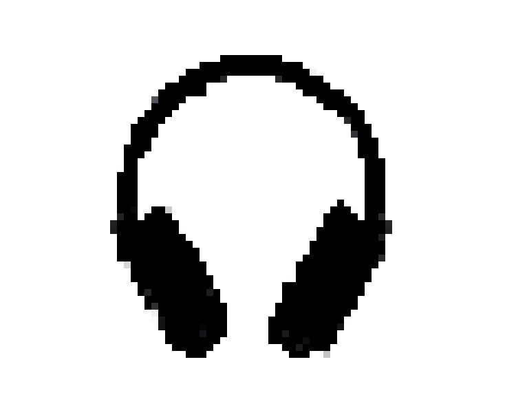 [345a6b] headphone pixel art