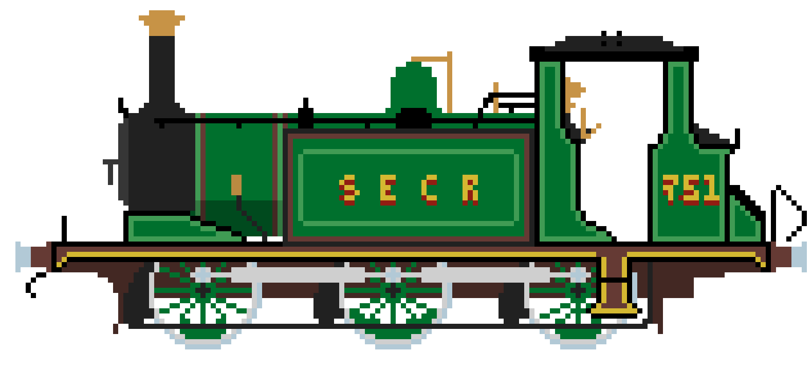 [c4081a] *The A1x pulled up in front of the carriage, coupled up to it and pulled it away*