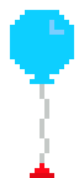 [9664c4] a blue balloon