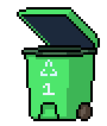[3c878f] green-trash-can