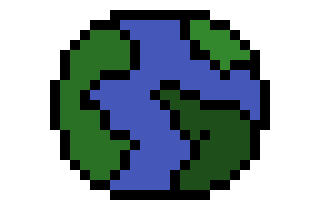 Earth Pixel Art - Clip Art