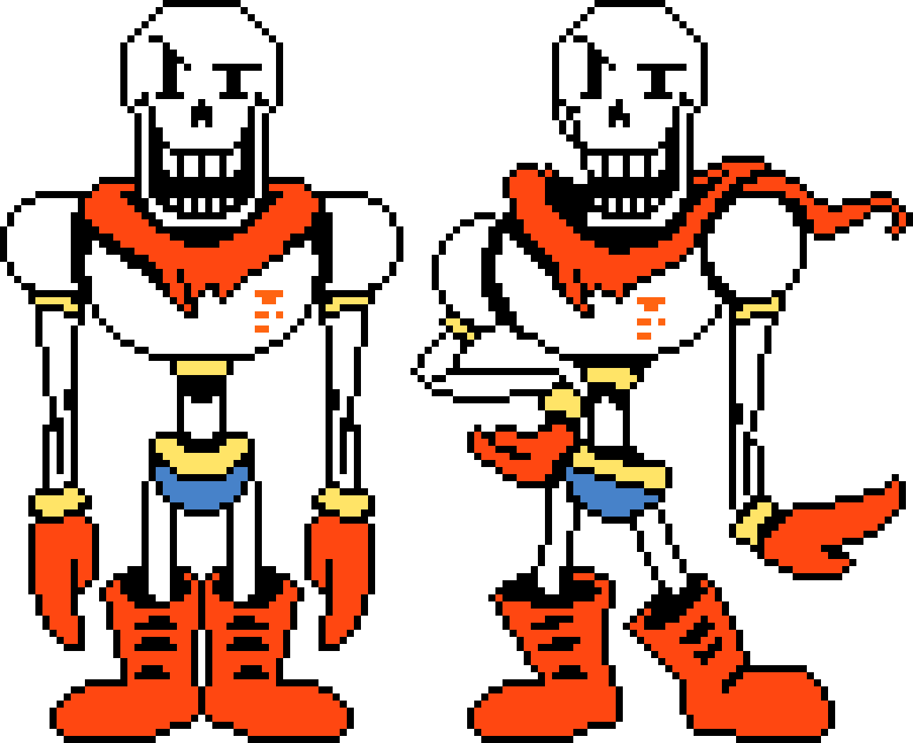 Undertale The Great Papyrus ( With Front View )
