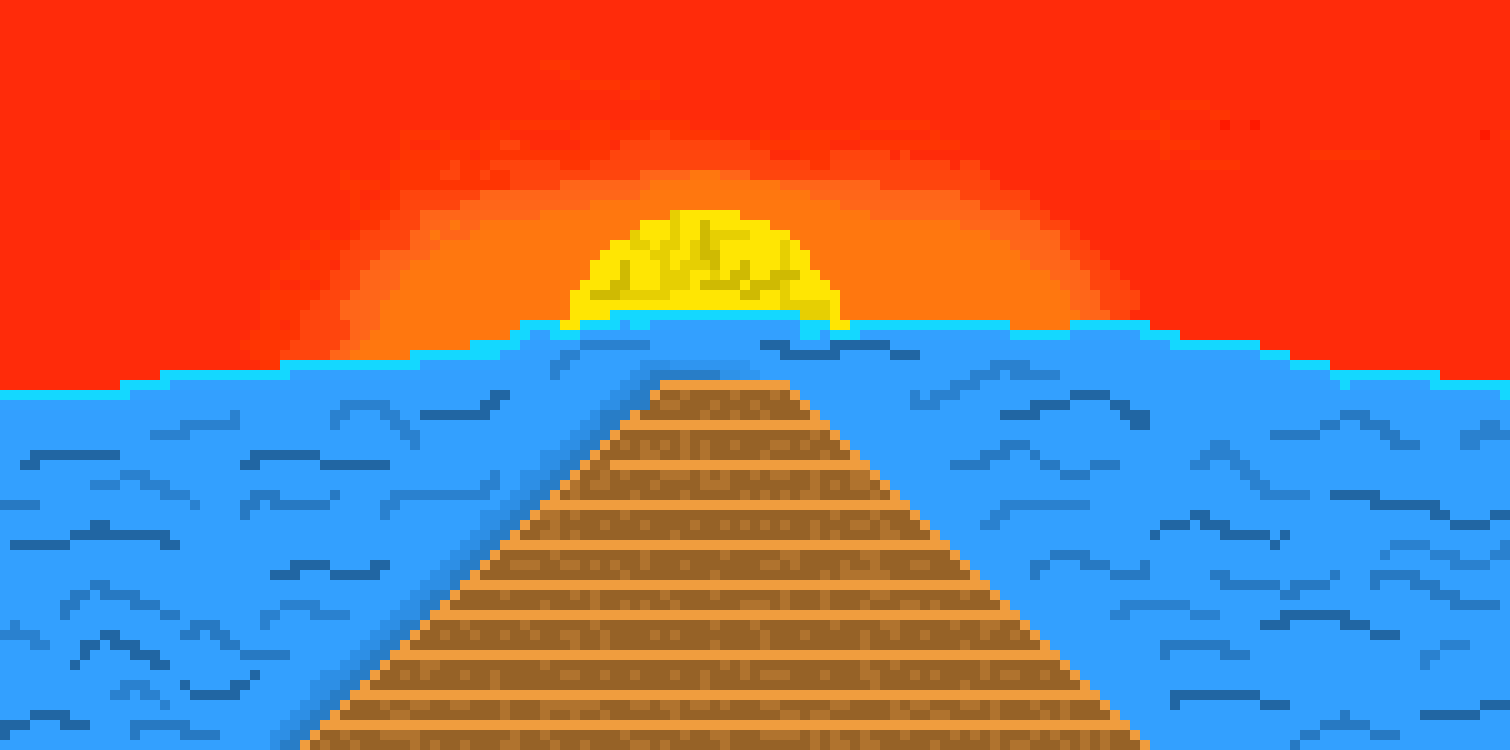 [25adef] sonnenuntergang pixel