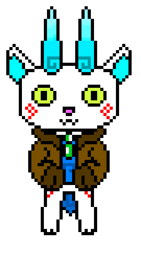 [5b2f3e] Sure it may not be easy to redraw a sprite already on the site, but, go on, someone (other than rainbowfox) try and make Komasan (or Komajiro) in your own style. just a dare. 
