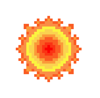 Pixel art sun