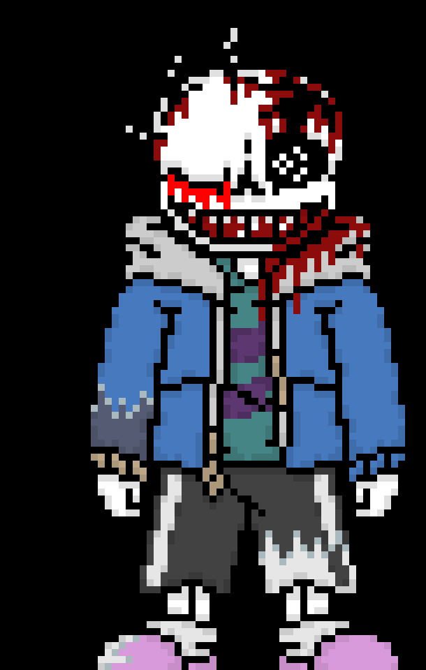 [57dac4] progress (if you couldnt tell, he has sewed on parts of Killers clothing onto his due to not liking his damaged clothing, and yes he is good at sewing)