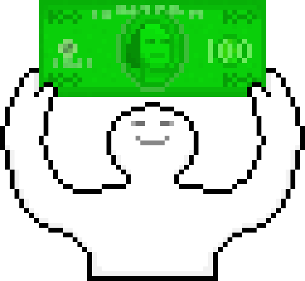 [c75090] guy with dollar bill