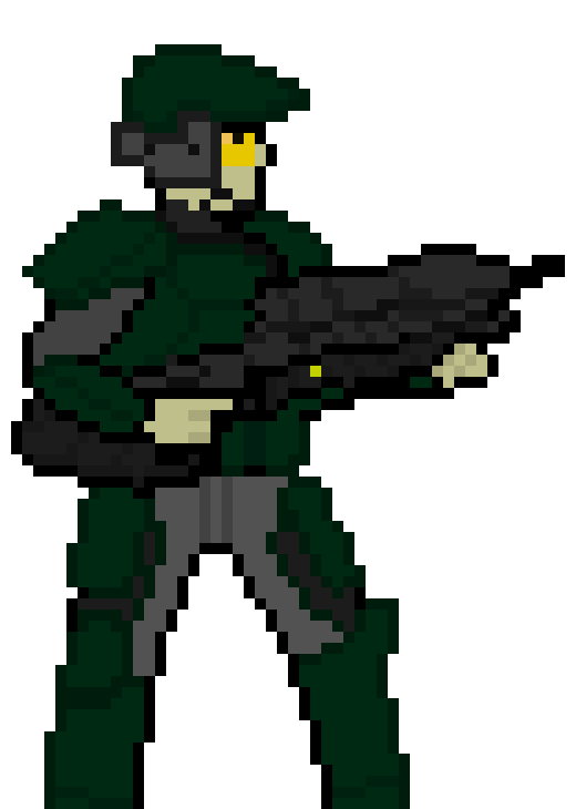[2d8240] *Chips sets up a small three legged device, then turns it on, a bright green aura flares up from the device, then Chips steps back around ten feet* Chips: (over radio)"I got the Teleporter set up Sarge, bring her through." -Pathfinder