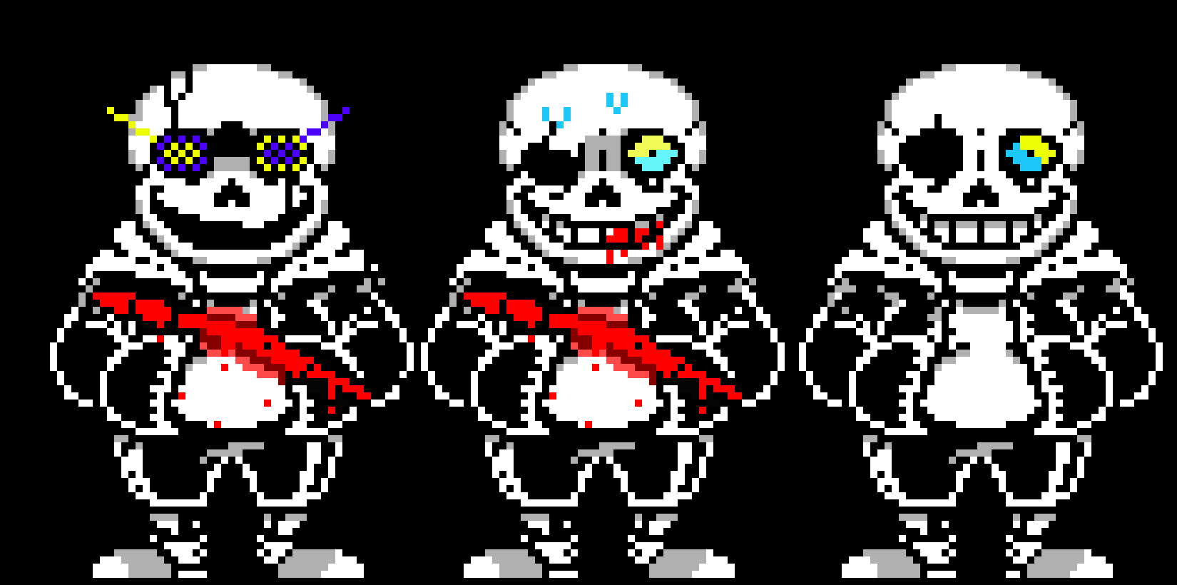 [92ce10] Undertale Last Breath Phases 1,2,3 going from right to left - CT