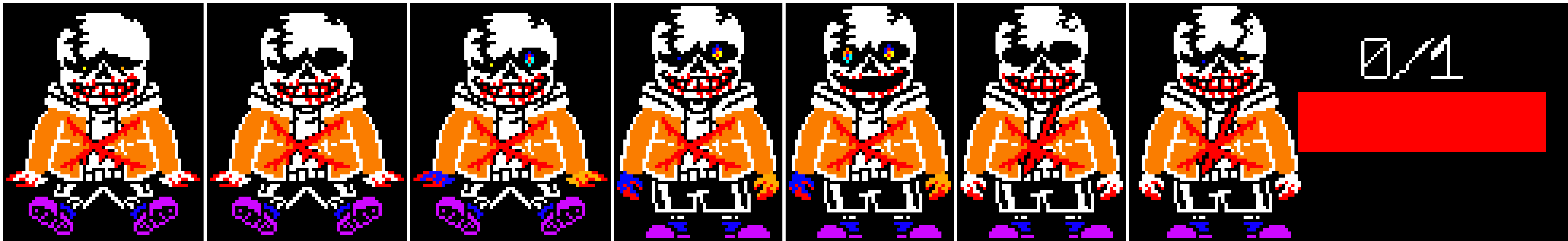 [581658] Undertale Last Retribution Phase 4 , 3 , 2 , 1 from above to bottom - DST