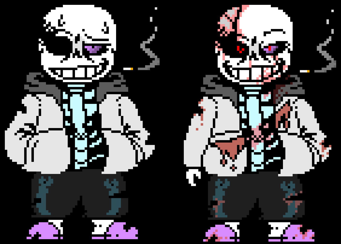 Here is the current version of Shard!Sans Phase 1 and 2 redone by Terrie...