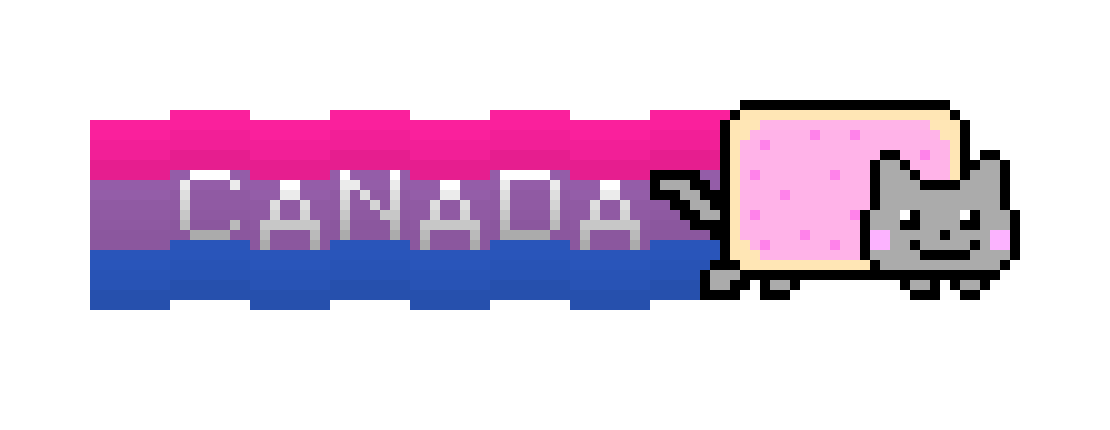 [9664c4] Canada Nyan Cat Bisexual Pride