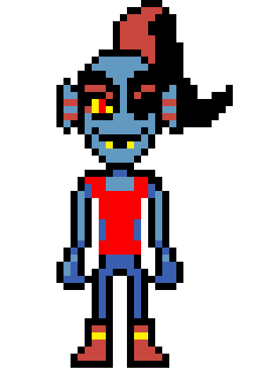 [9664c4]  Underfell Undyne pixel art 