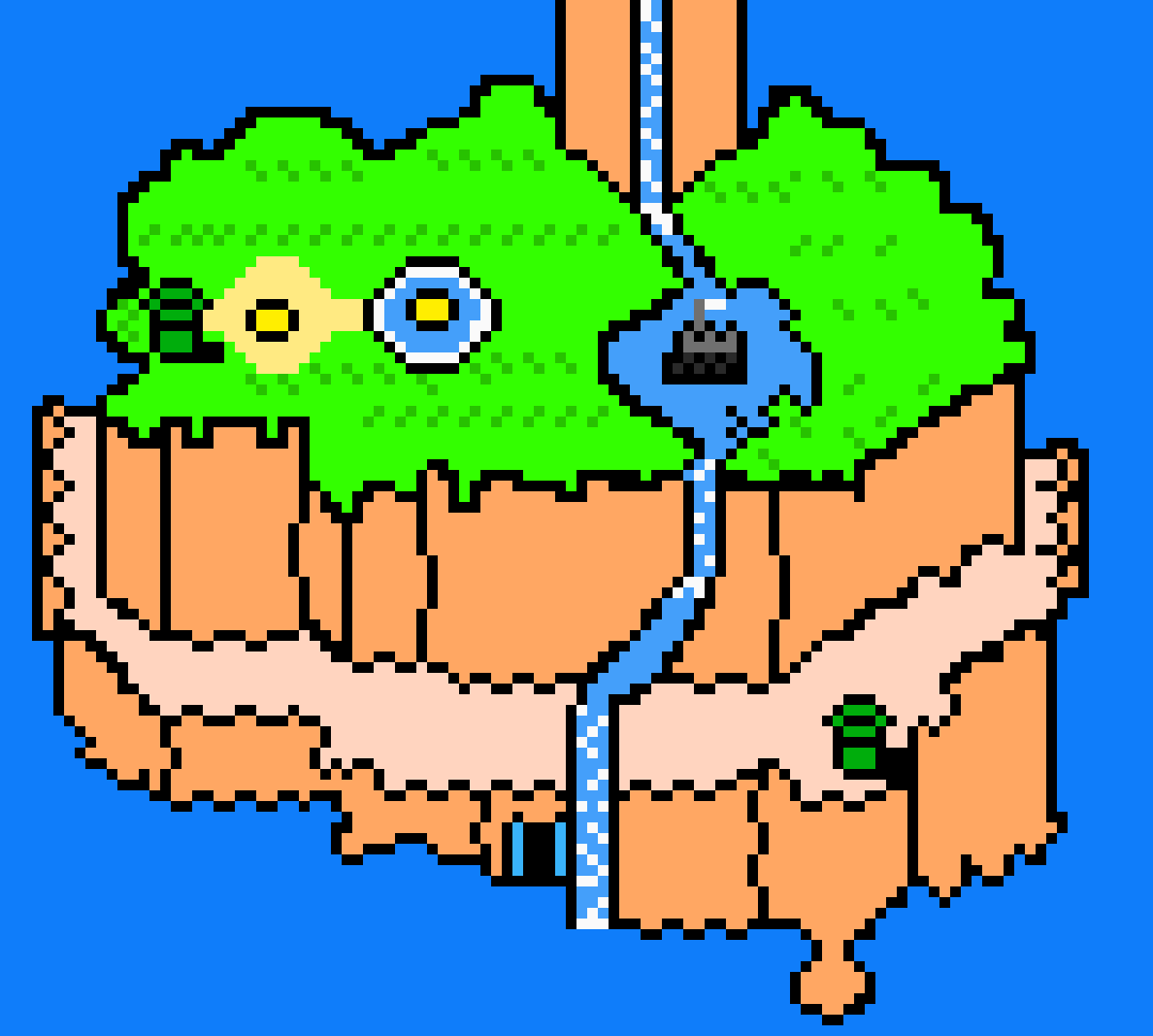 [9364aa] Super Mario World Portion of the Map