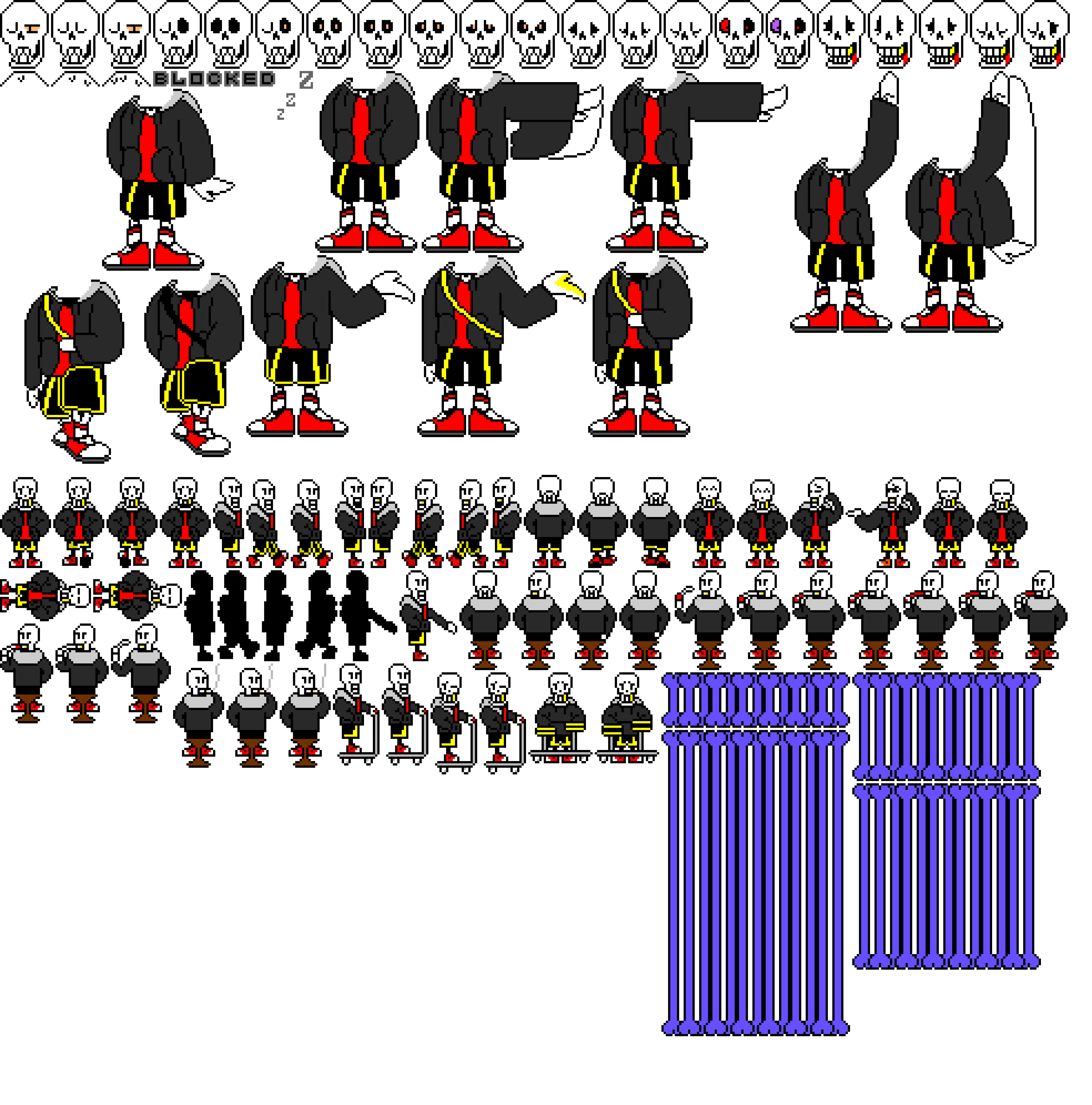 Swapfell Papyrus Sprite Sheet