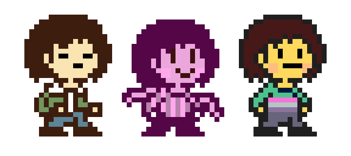[e43afe] Deltarune Frisk, Chara, and Chisk [King Squid Port/Edit]