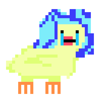 [96ebb7] blue wig duck cry