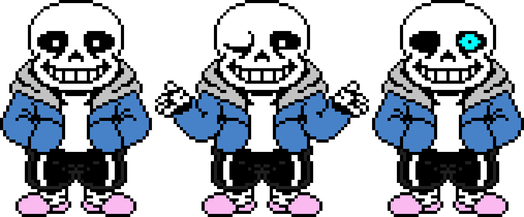 [44f9ab] Undertale Sans The Skeleton Battle Sprite.