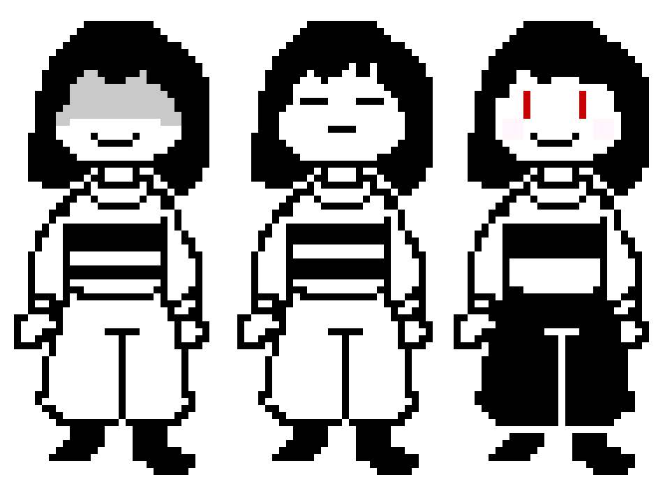 Frisk, Chara, and Frara Battle