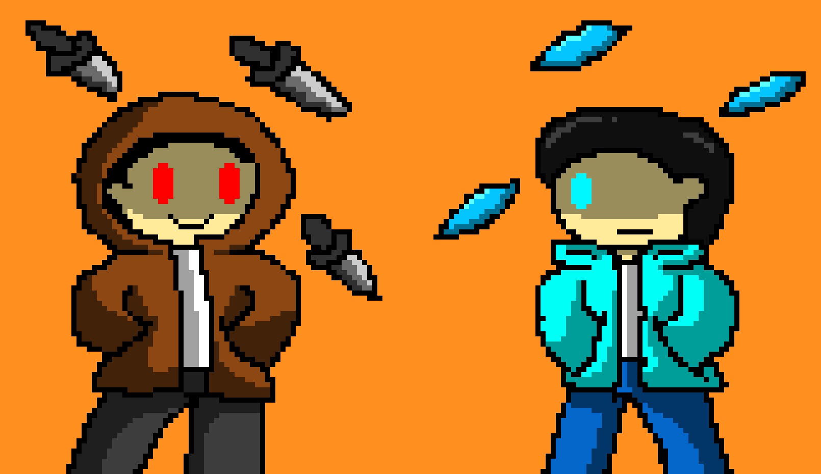 XAVIER VS. SHADE    (sorry, i couldn't fit a blaster)           -Goopi