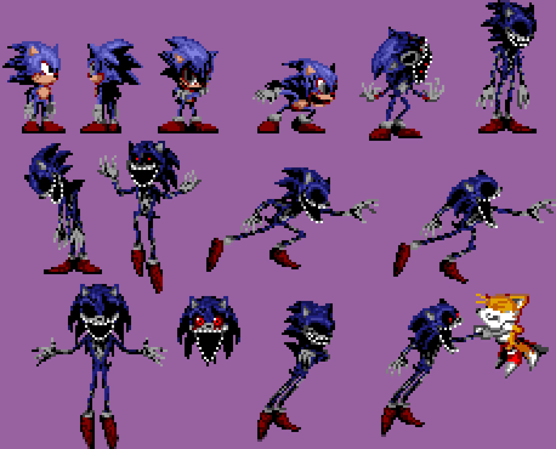 [c2fe0c] Faker/EXE Sprite Sheet (credit me and please ask for permissionif if you want to use it)